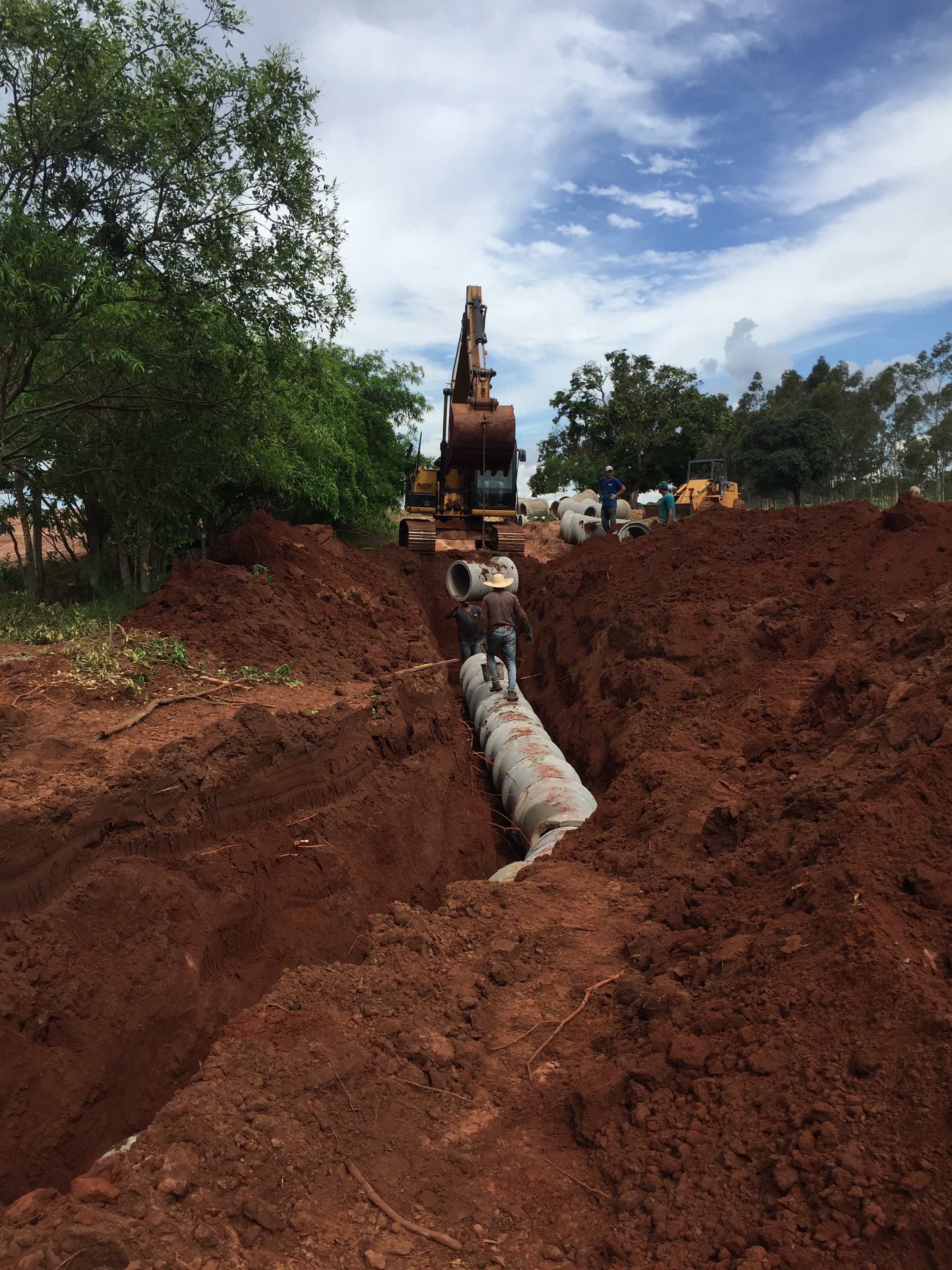 disposição da tubulação da galeria