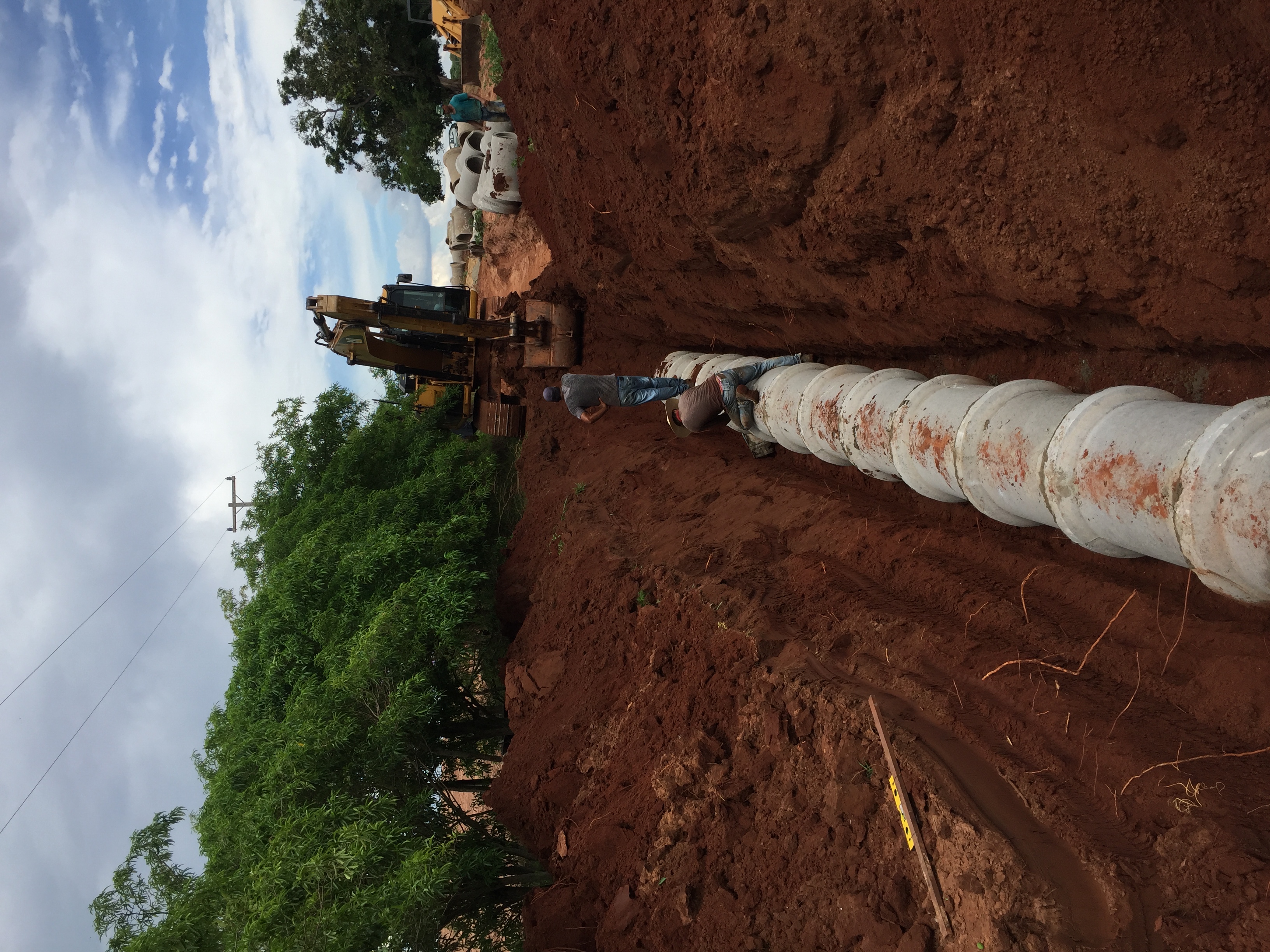 disposição da tubulação da galeria